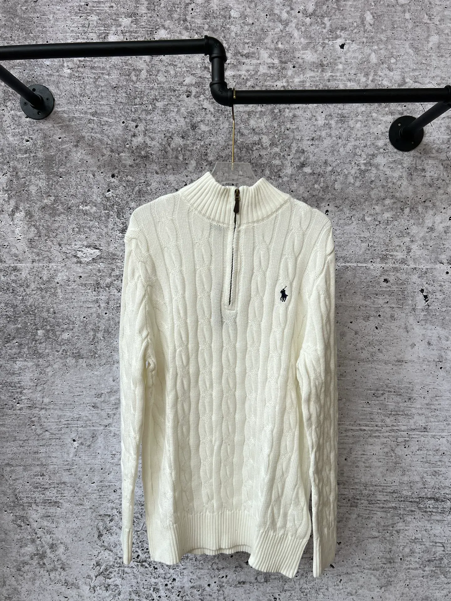 P240 Ralph Lauren classic unisex half-zip rubberized sweater, popular on all major platforms, original and consistent washed fabrics, workmanship details restored to the original, original pony embroidery on the chest, original custom-made hardware accessories